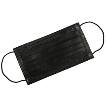 Charger l&#39;image dans la galerie, Black Disposable Face Masks, 100 Pack Black Face Masks 3 Ply Filter Protection
